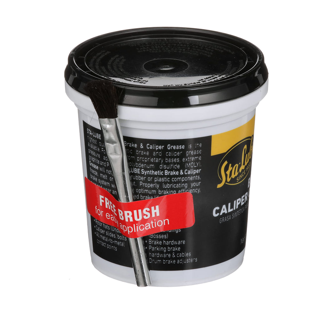 CRC Sta-Lube applied to brake caliper pin illustrating smoother operation