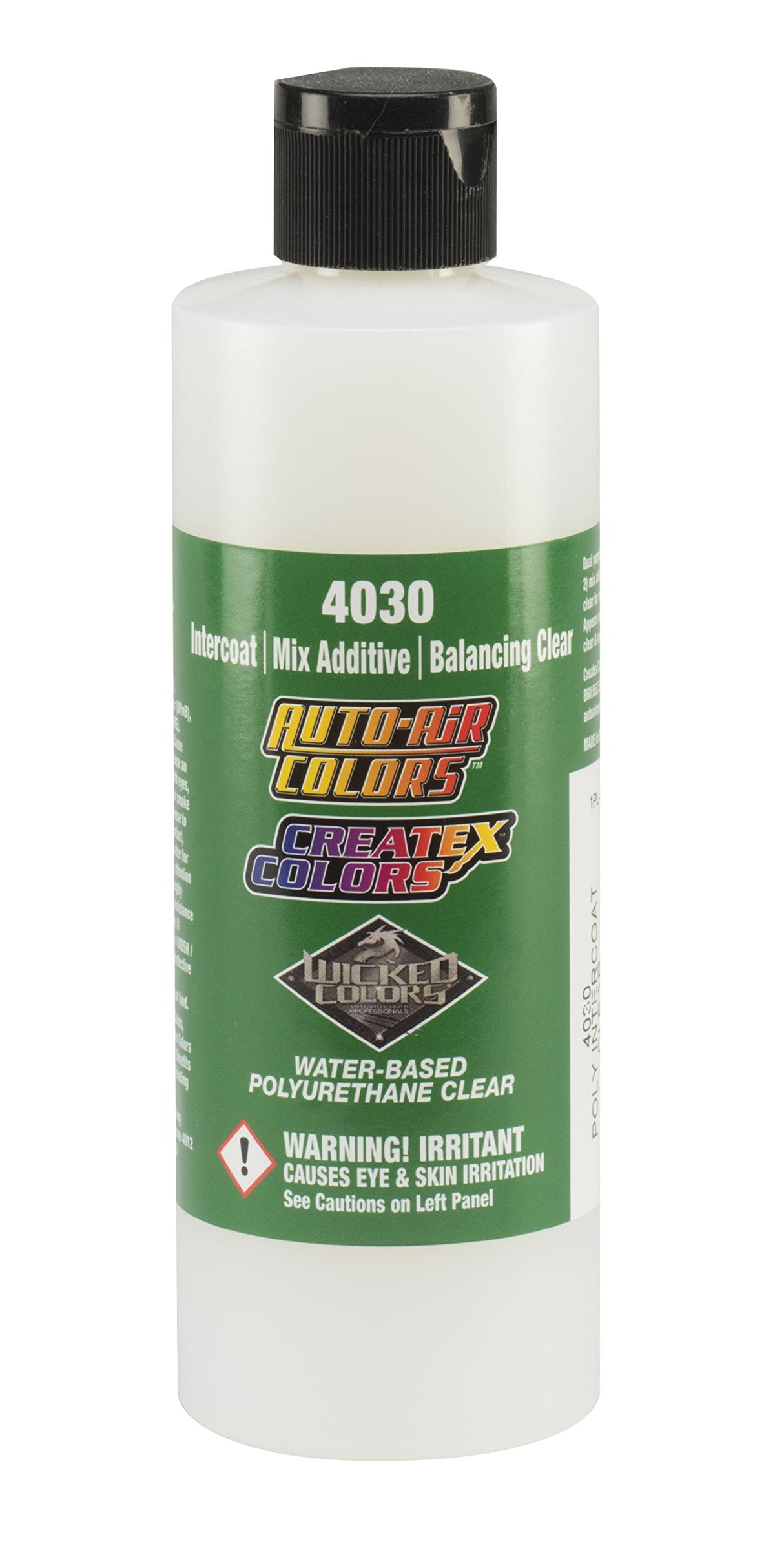 Createx 4030 Intercoat 8oz front label showing product and benefit of improved flow