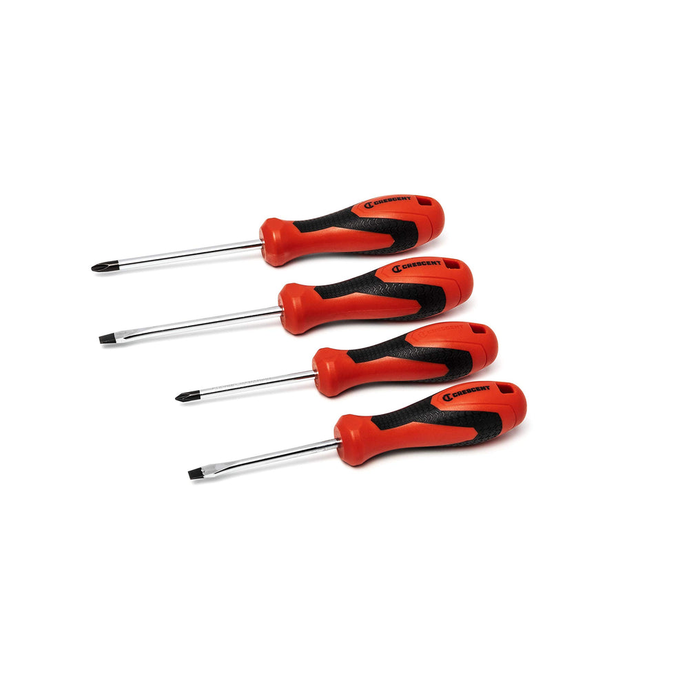 Crescent long-nose and diagonal pliers with dipped handles for grip