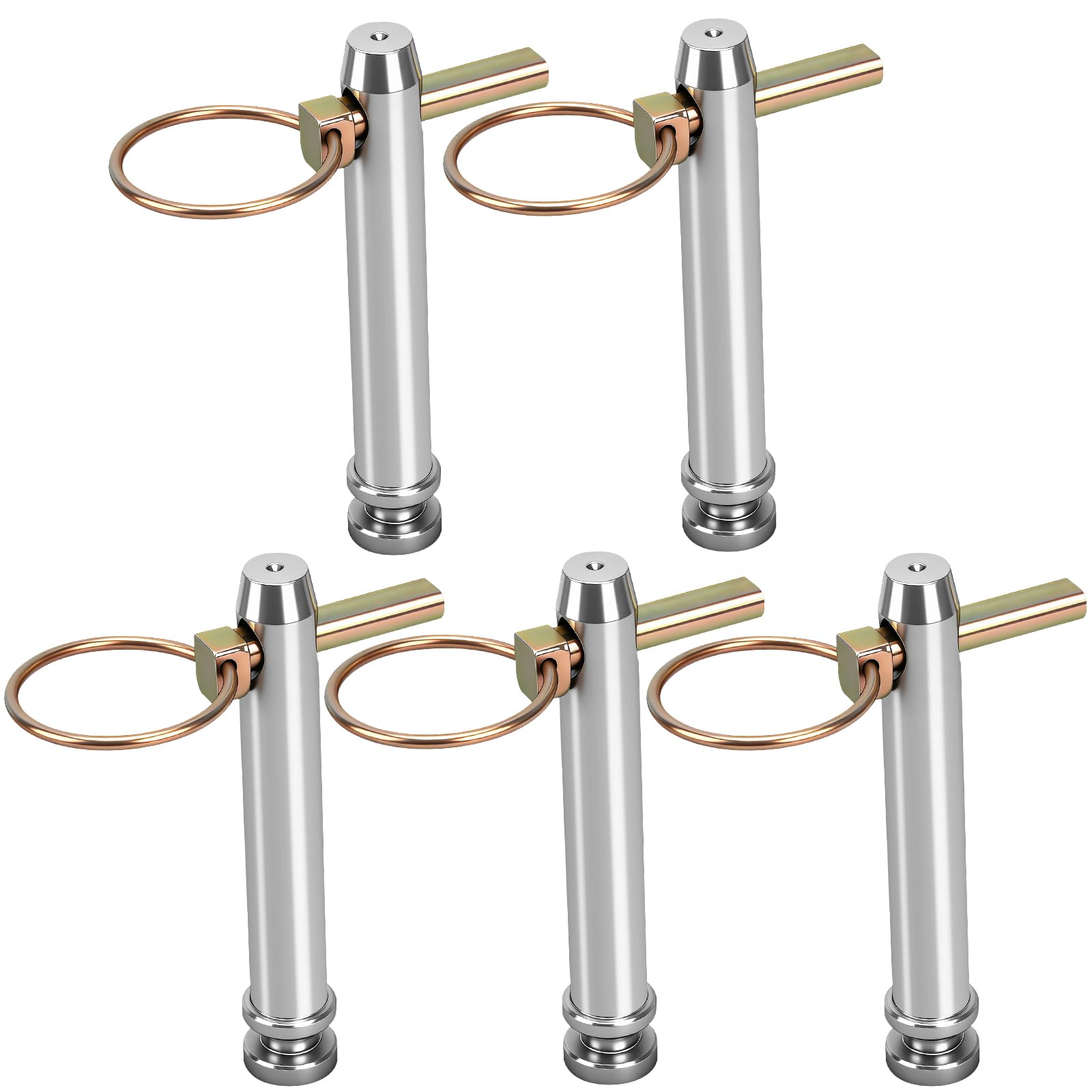 CrestWeld front view of five-pack top link pins showing hardware and durable finish
