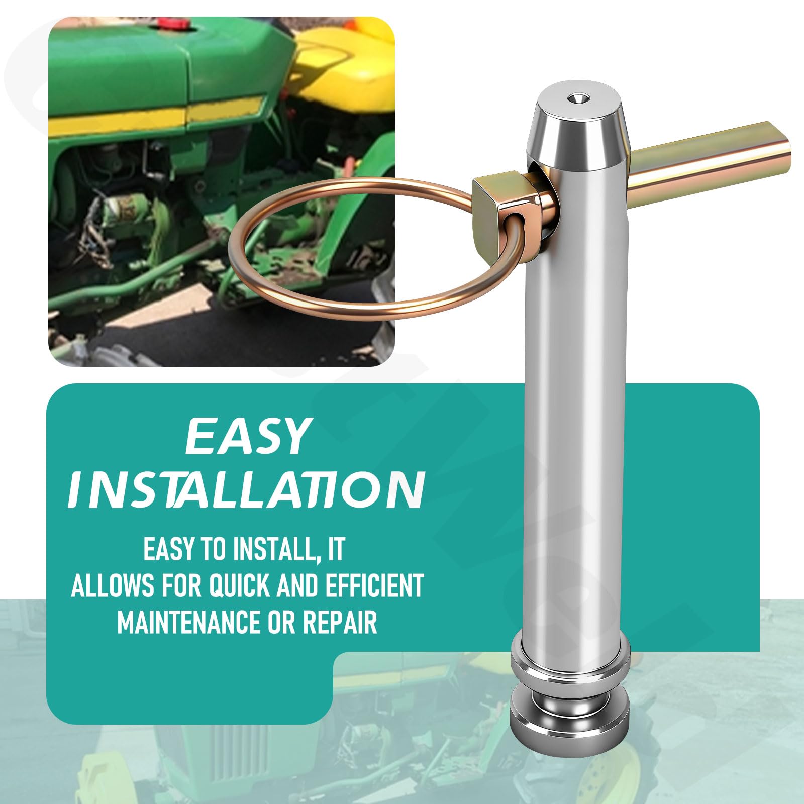 CrestWeld mechanic fitting pin in field showing quick repair and uptime benefit