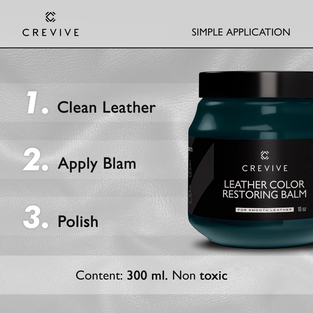 CREVIVE used on a car seat repairing faded green leather and improving interior appearance