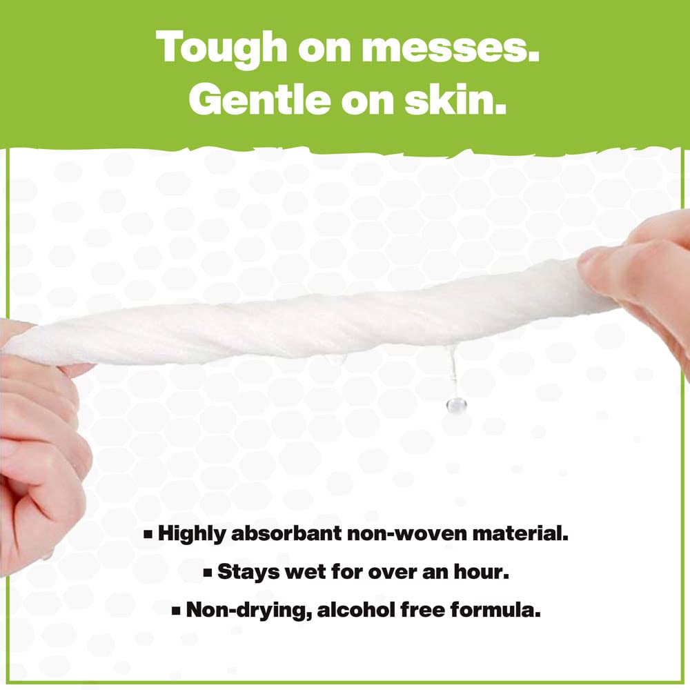 Crocodile Cloth wipe in hand removing grease showing fast cleanup benefit