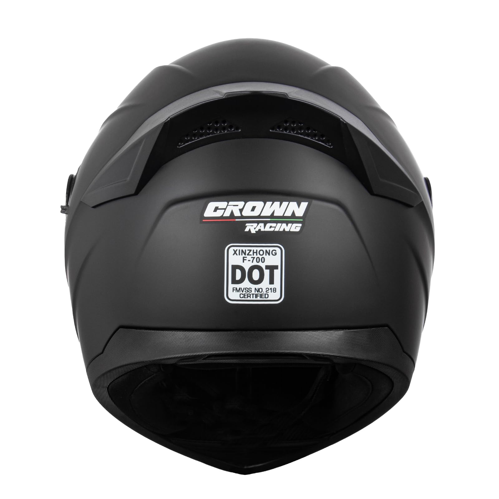 Crown Racing helmet with storage bag for protected transport and storage