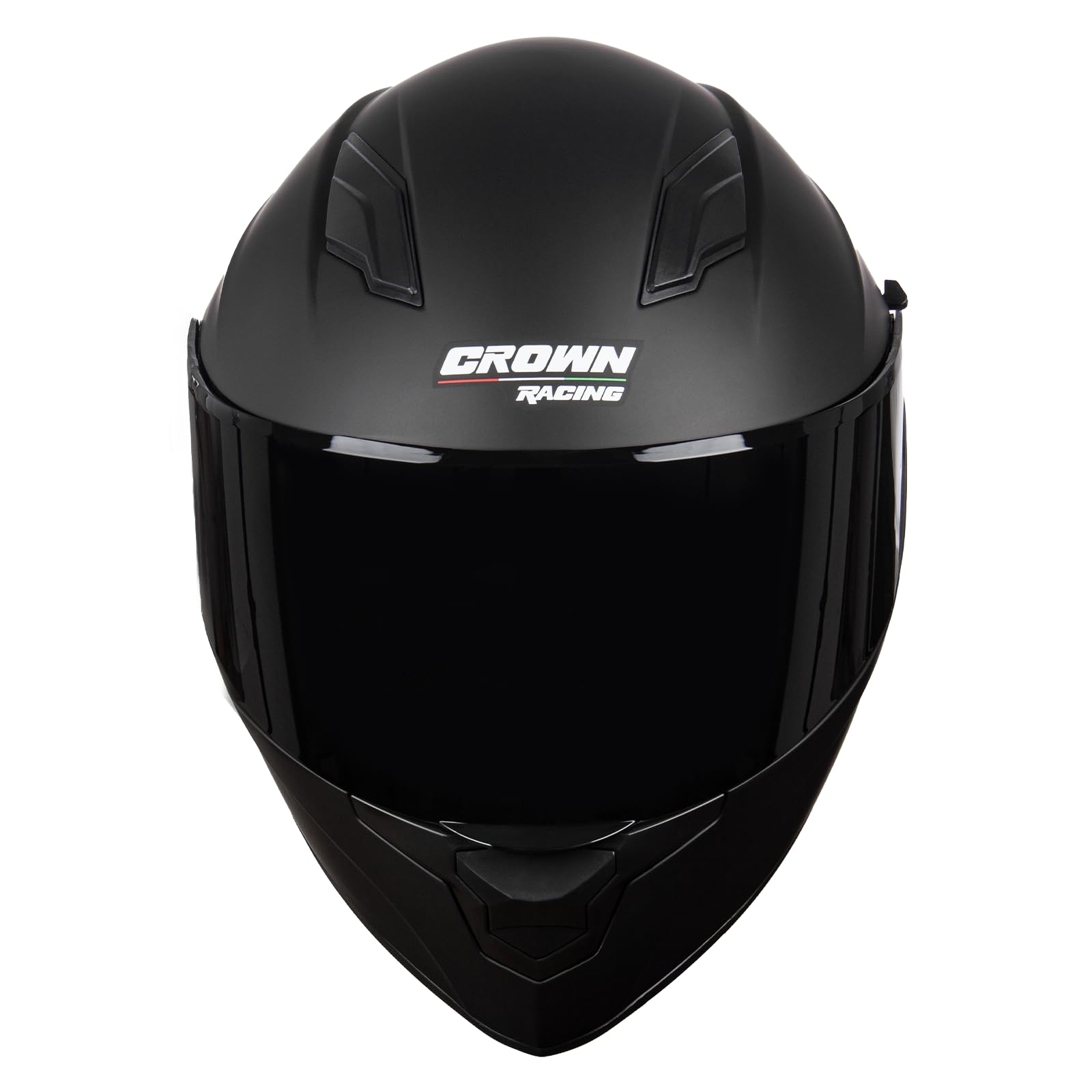 Crown Racing F-700 tinted shield close-up reducing glare for daytime riding