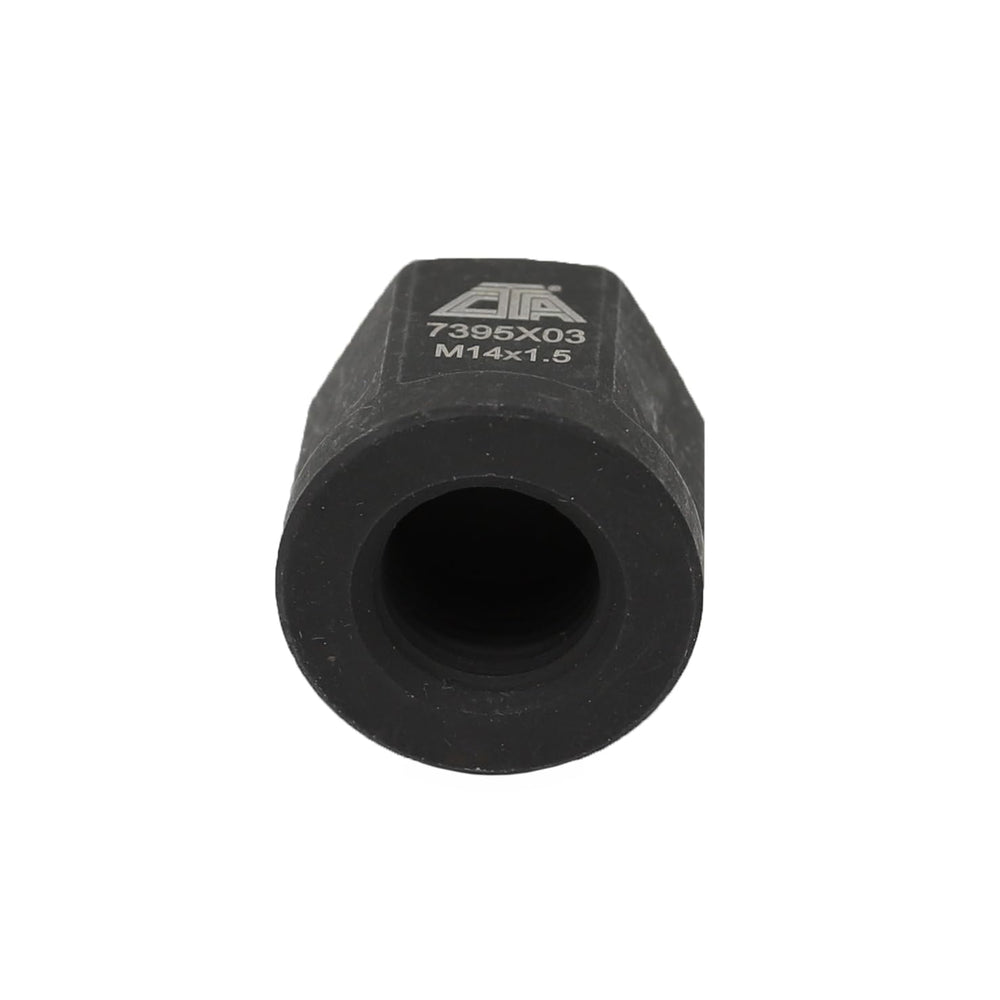 CTA Tools nut beside a standard wrench to show scale and compatibility with shop tools