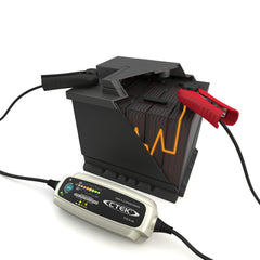 CTEK 4.3 mounted in garage keeping vehicle battery maintained during storage