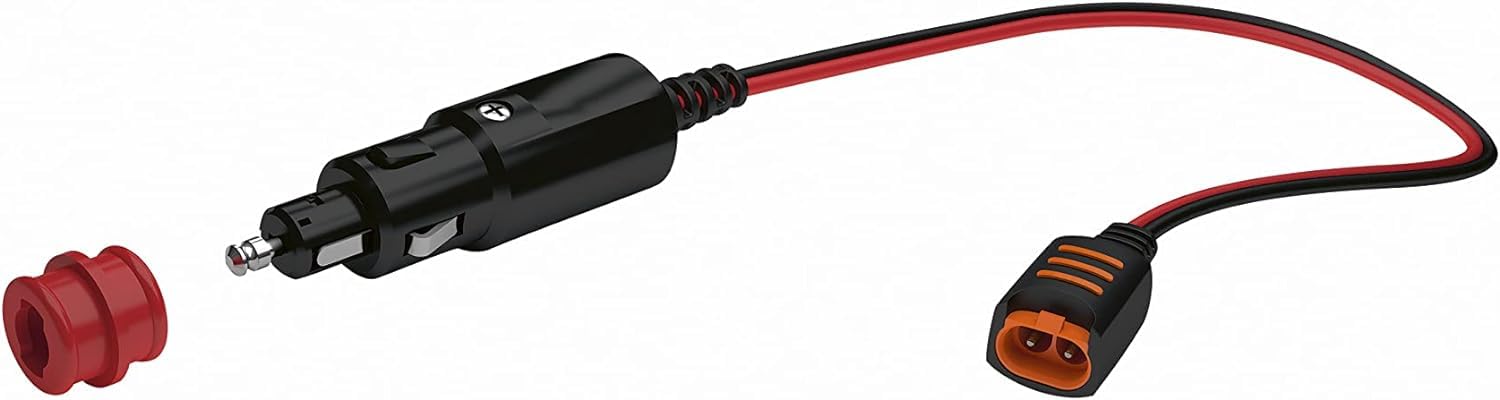 CTEK CIG Plug beside CTEK charger to show scale and convenient setup