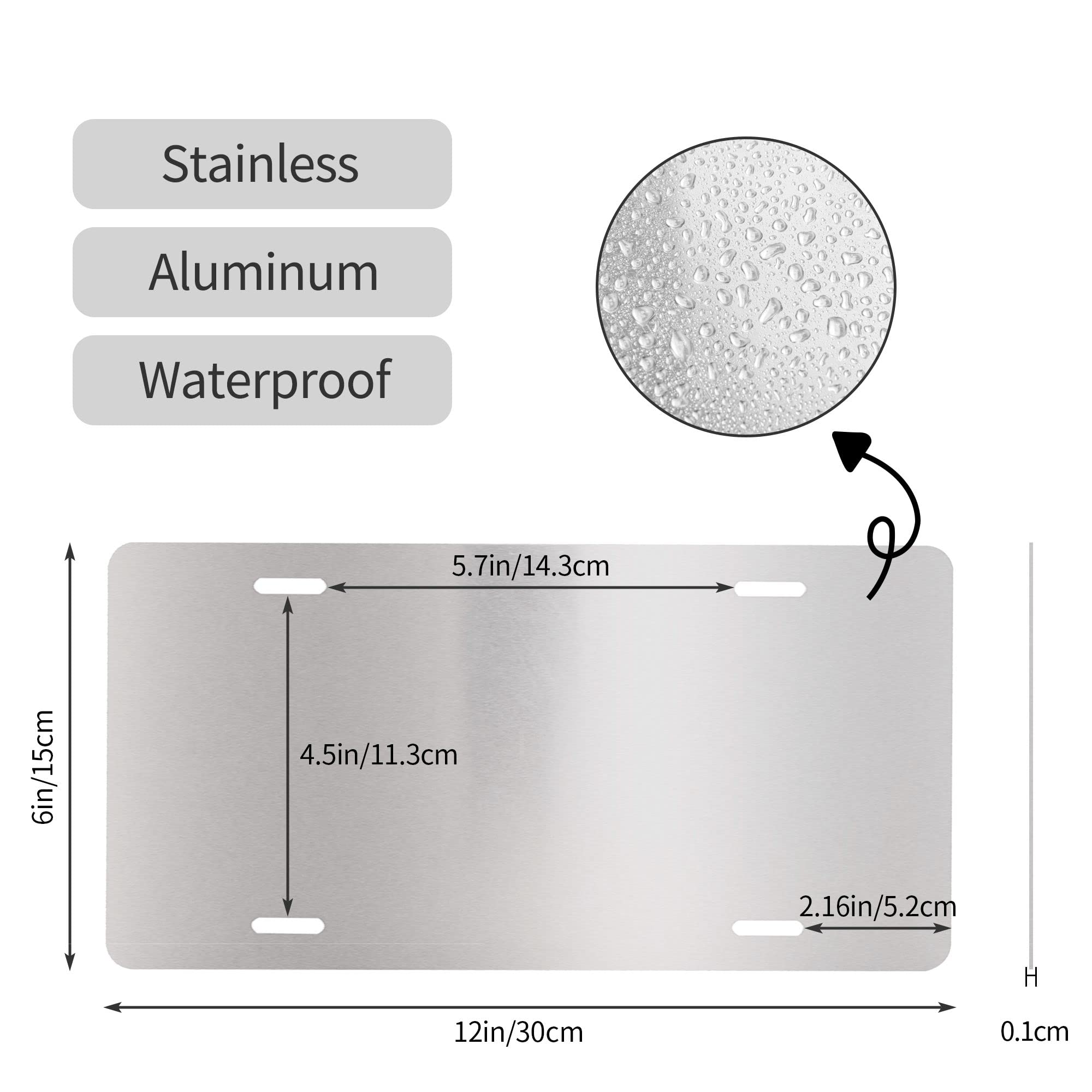 CTVSLFU close-up of plate surface texture and durable fade-resistant print