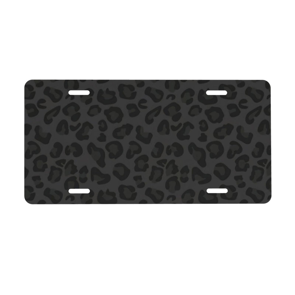 CTVSLFU black leopard plate front view showing bold design and curb appeal