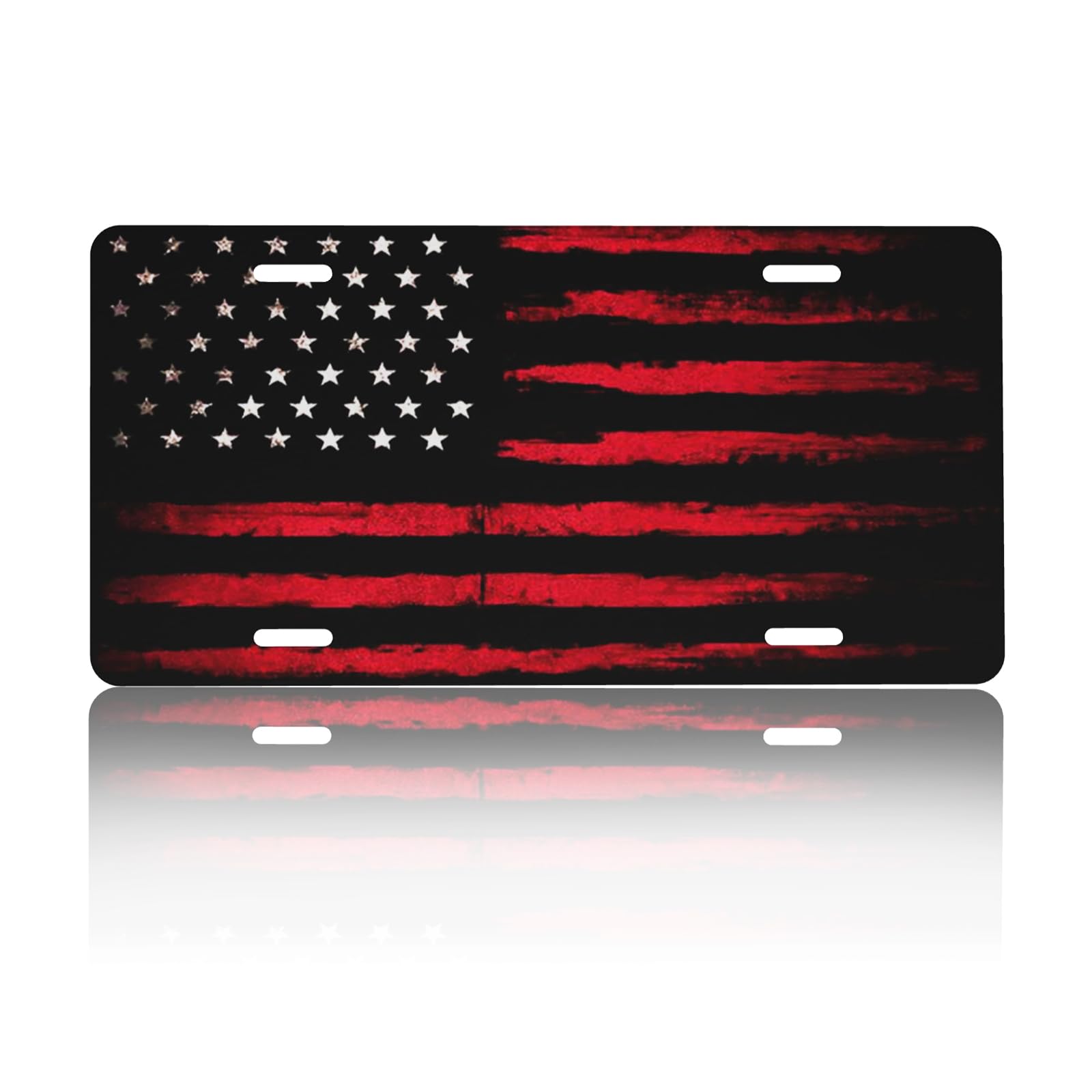 CTVSLFU front license plate cover front view showing bold flag design and visual appeal