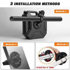 CUCNEXT mounted on motorcycle rack demonstrating stable fit and on-road safety