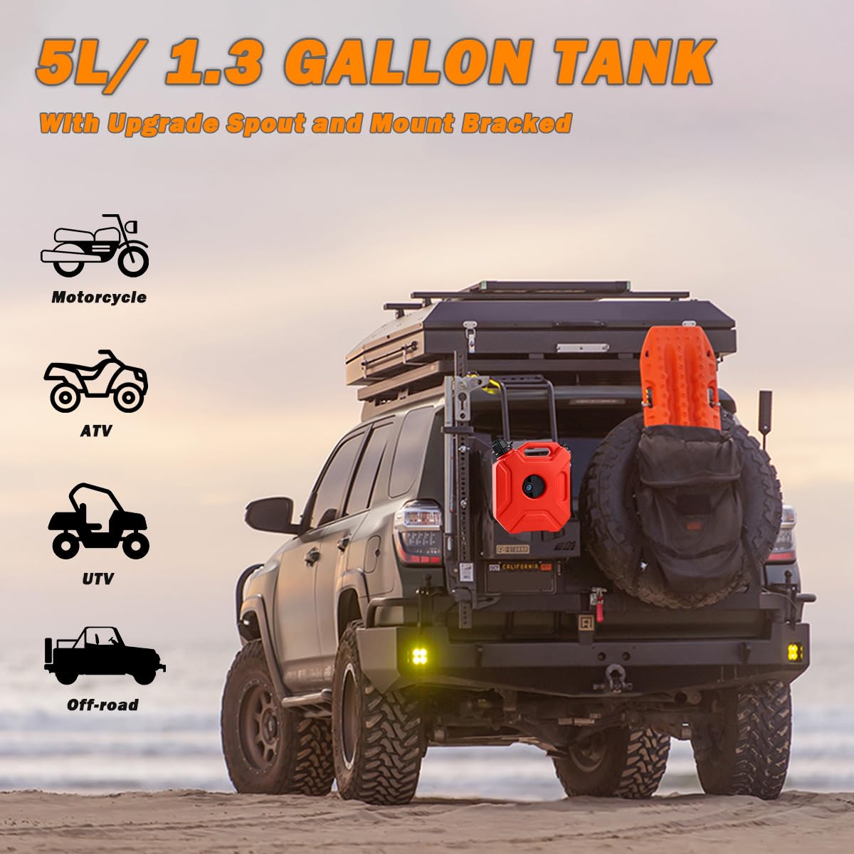 CUCNEXT tank next to hand for scale showing compact 5L capacity and portability