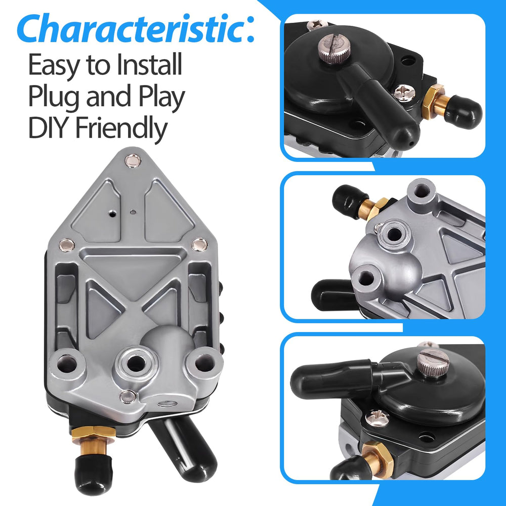 CULMKARI fuel pump installed on outboard demonstrating straightforward replacement