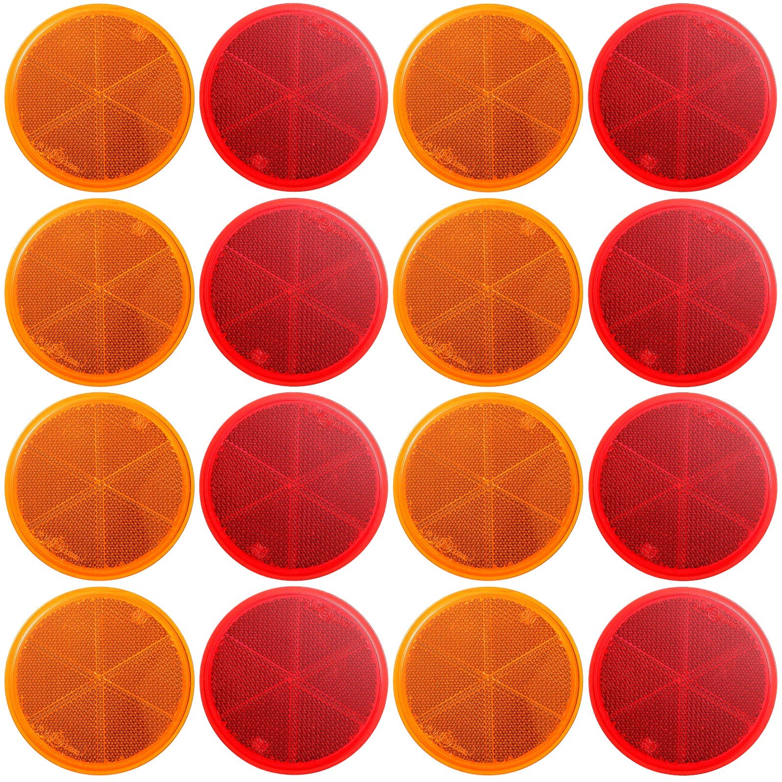 Cunno front view pack showing red and amber reflectors, easy visibility