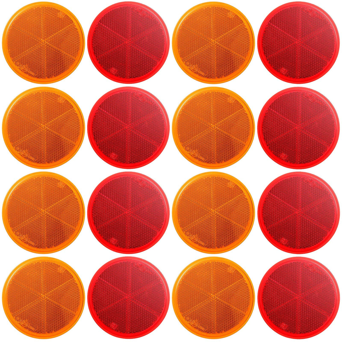 Cunno front view pack showing red and amber reflectors, easy visibility