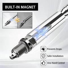 Cupbunny magnetic tip holding a spark plug securely to prevent drops