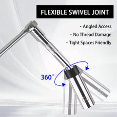 Cupbunny swivel joint detail illustrating angled access and durable construction