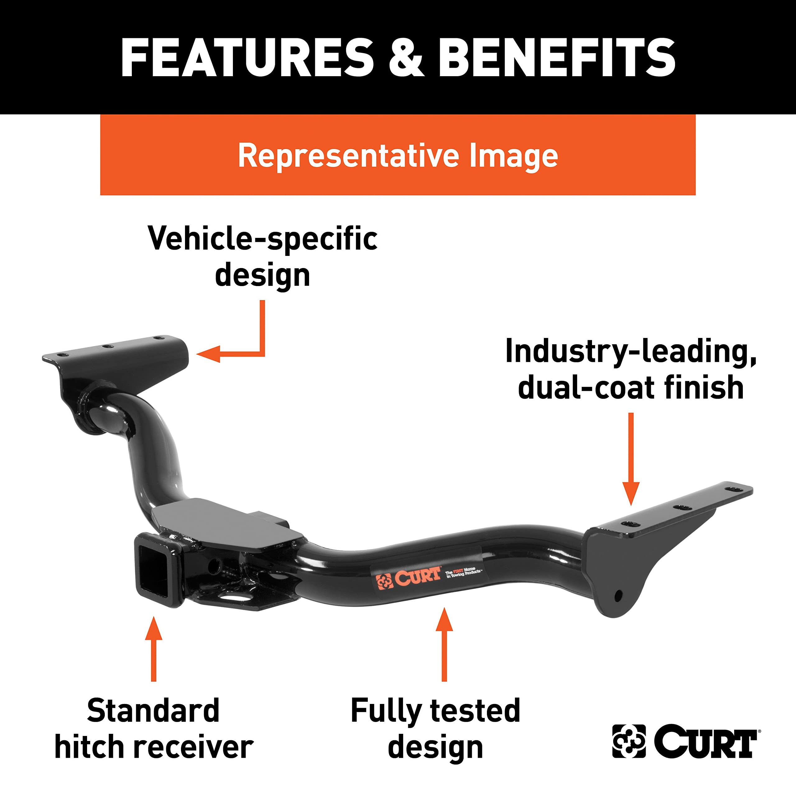 CURT 13043 2-inch receiver tube detail for versatile accessories