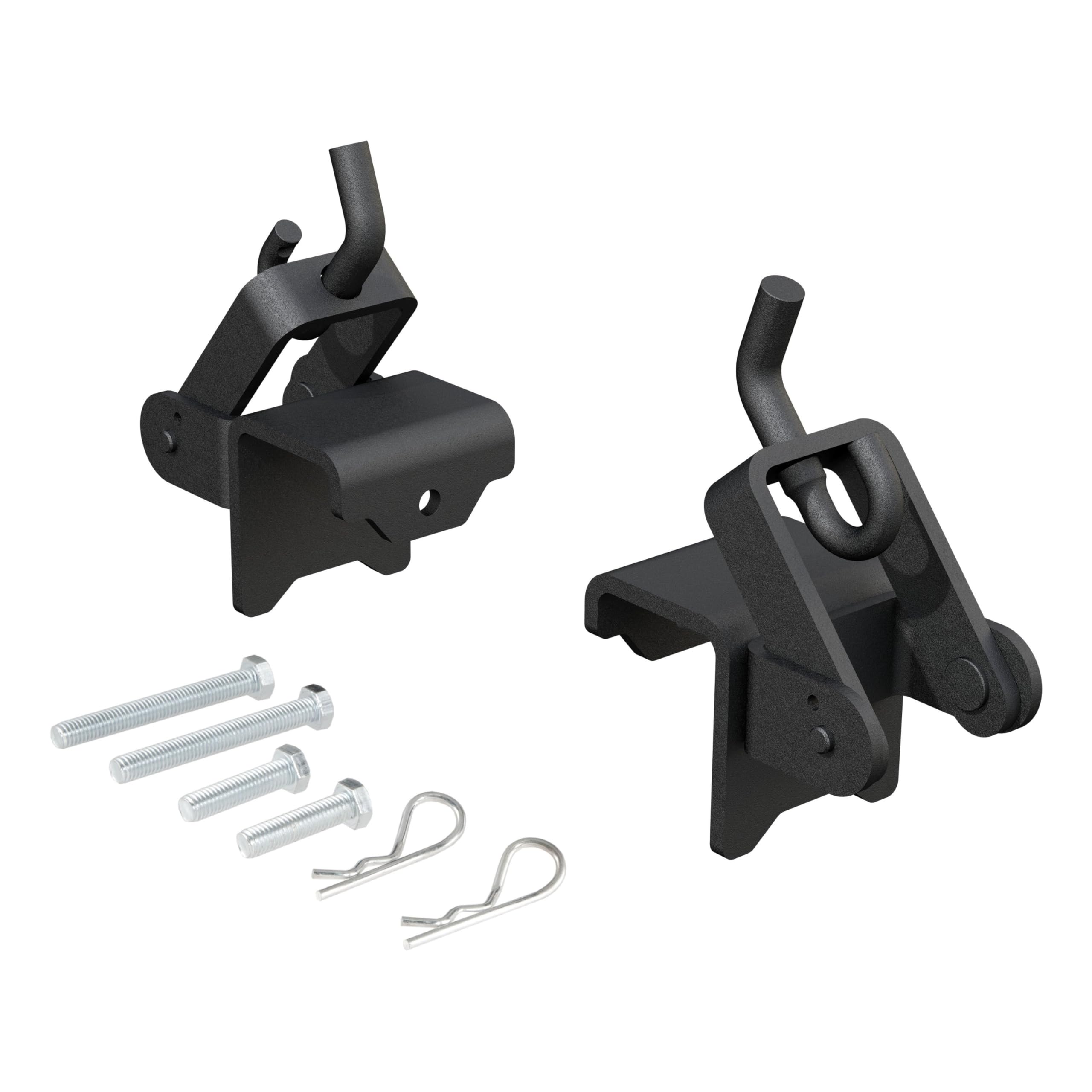 CURT 17208 front view showing bolt-on brackets and finish for reliable mounting