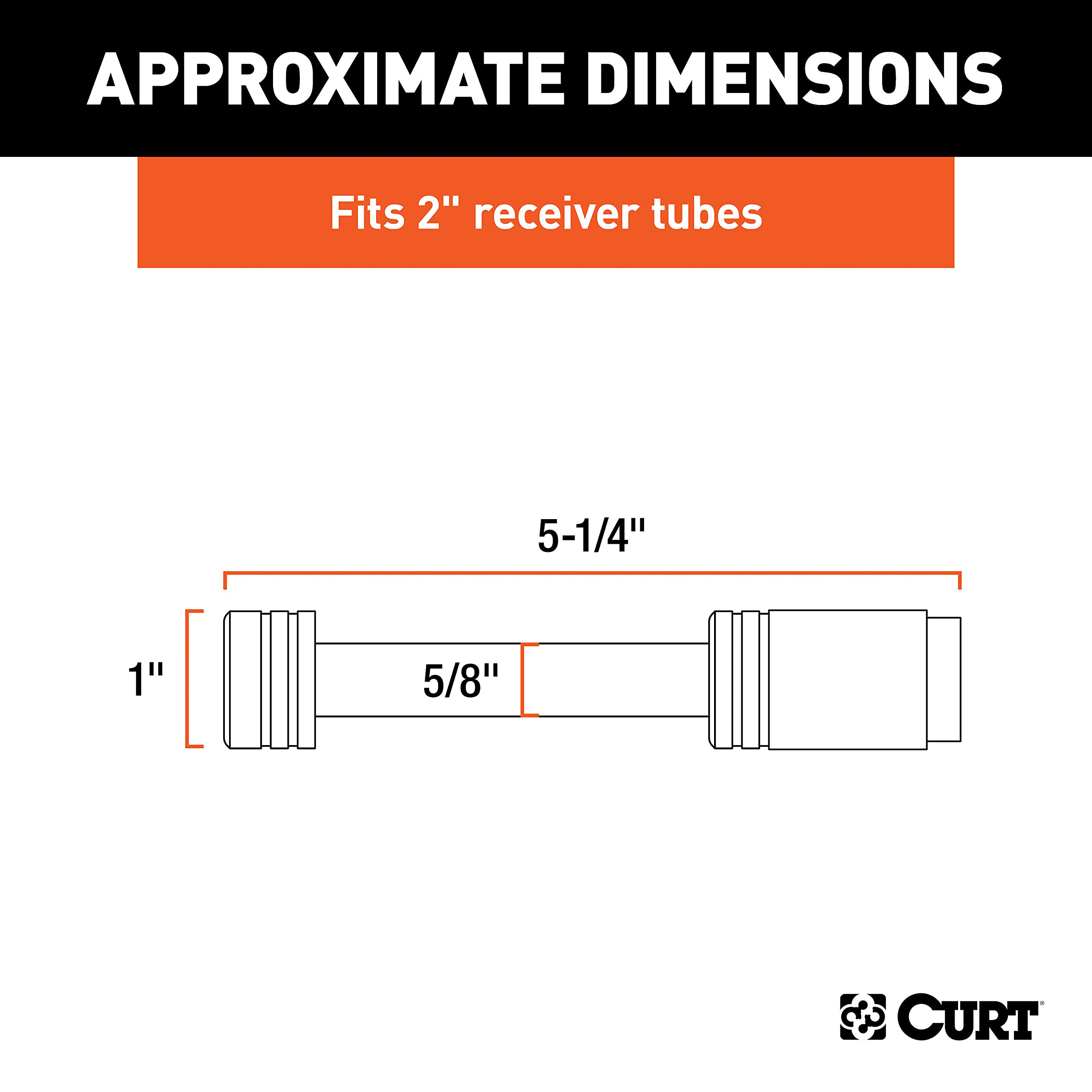 CURT close-up of locking body highlighting key turn action and corrosion protection