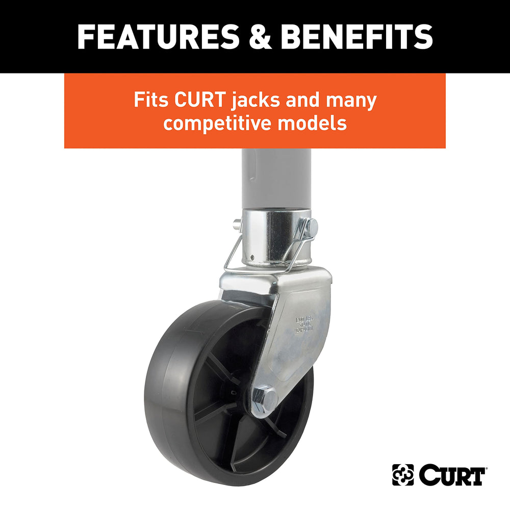 CURT 28276 next to ruler showing size and 6-inch wheel visibility benefit