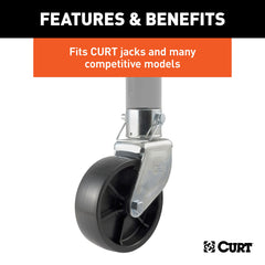 CURT 28276 next to ruler showing size and 6-inch wheel visibility benefit
