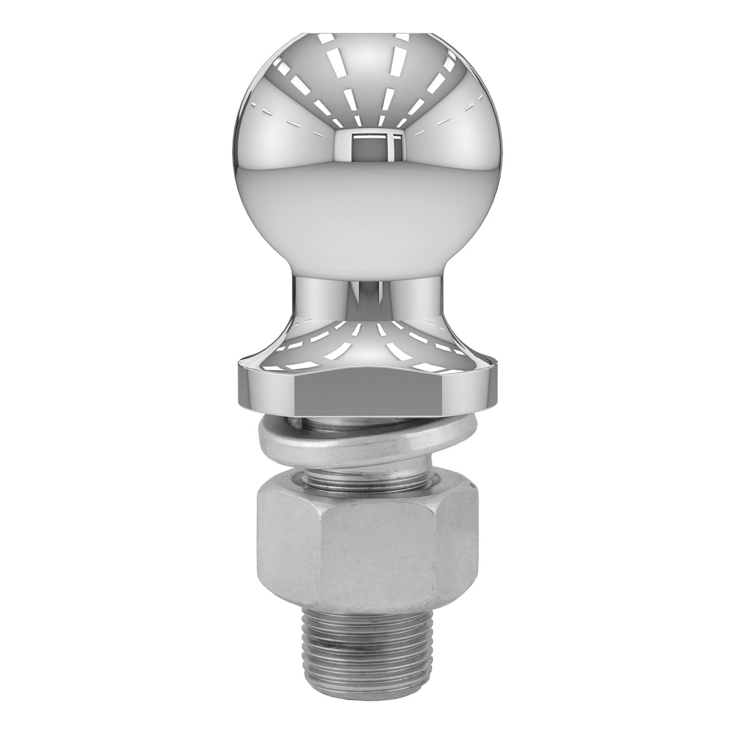 CURT included zinc nut and helical lock washer shown for secure fastening benefit