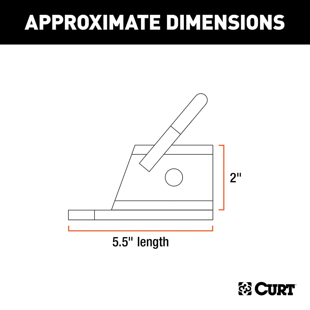 CURT 45006 welded D-ring for secure tow and recovery benefit