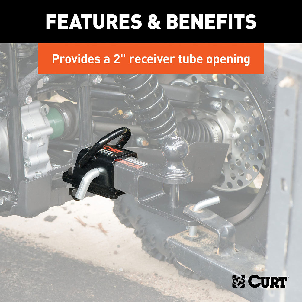 CURT 45006 side profile illustrating low clearance impact benefit