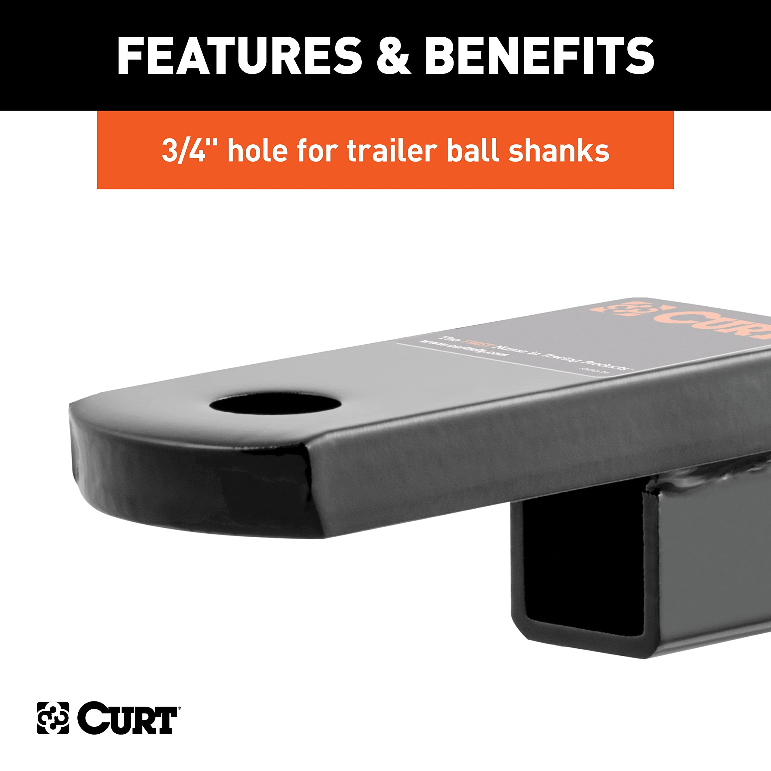 CURT 45018 size comparison with ruler highlighting compact dimensions