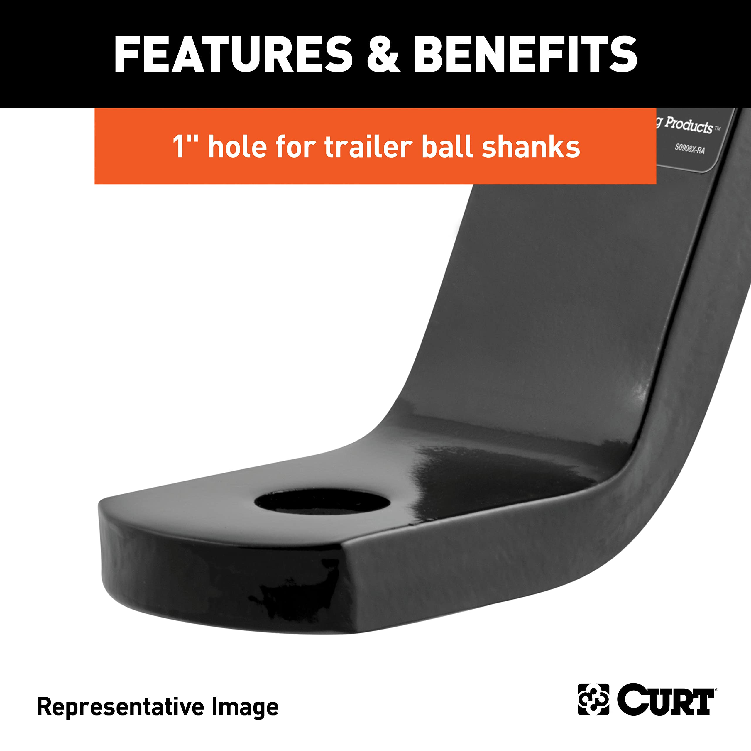 CURT 45030 installed on truck emphasizing ready-to-tow setup and stable connection