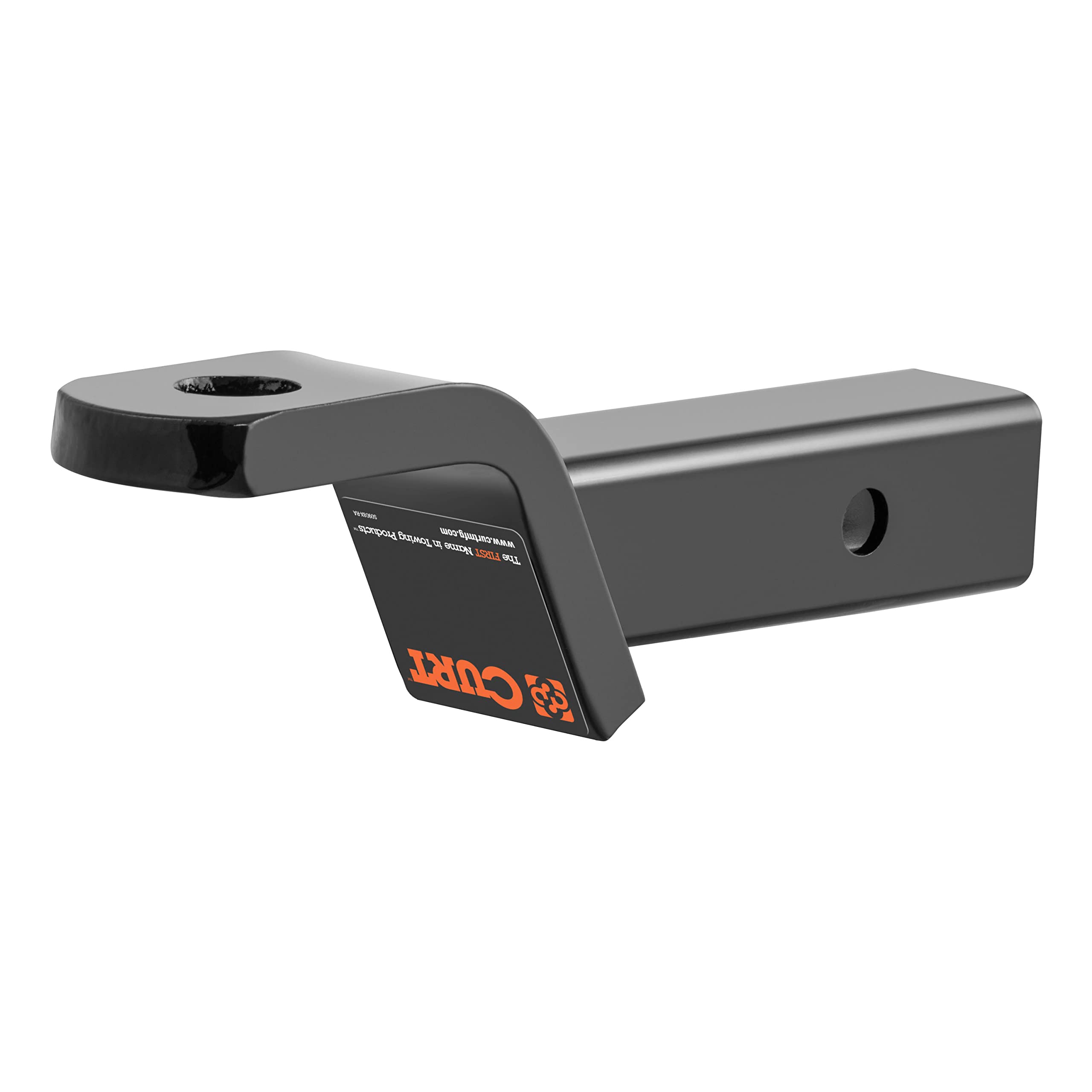 CURT 45030 shank close-up highlighting CNC-formed steel and easy receiver fit