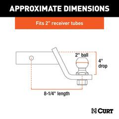 CURT 45056 close-up of polished trailer ball highlighting smooth coupling and rust protection