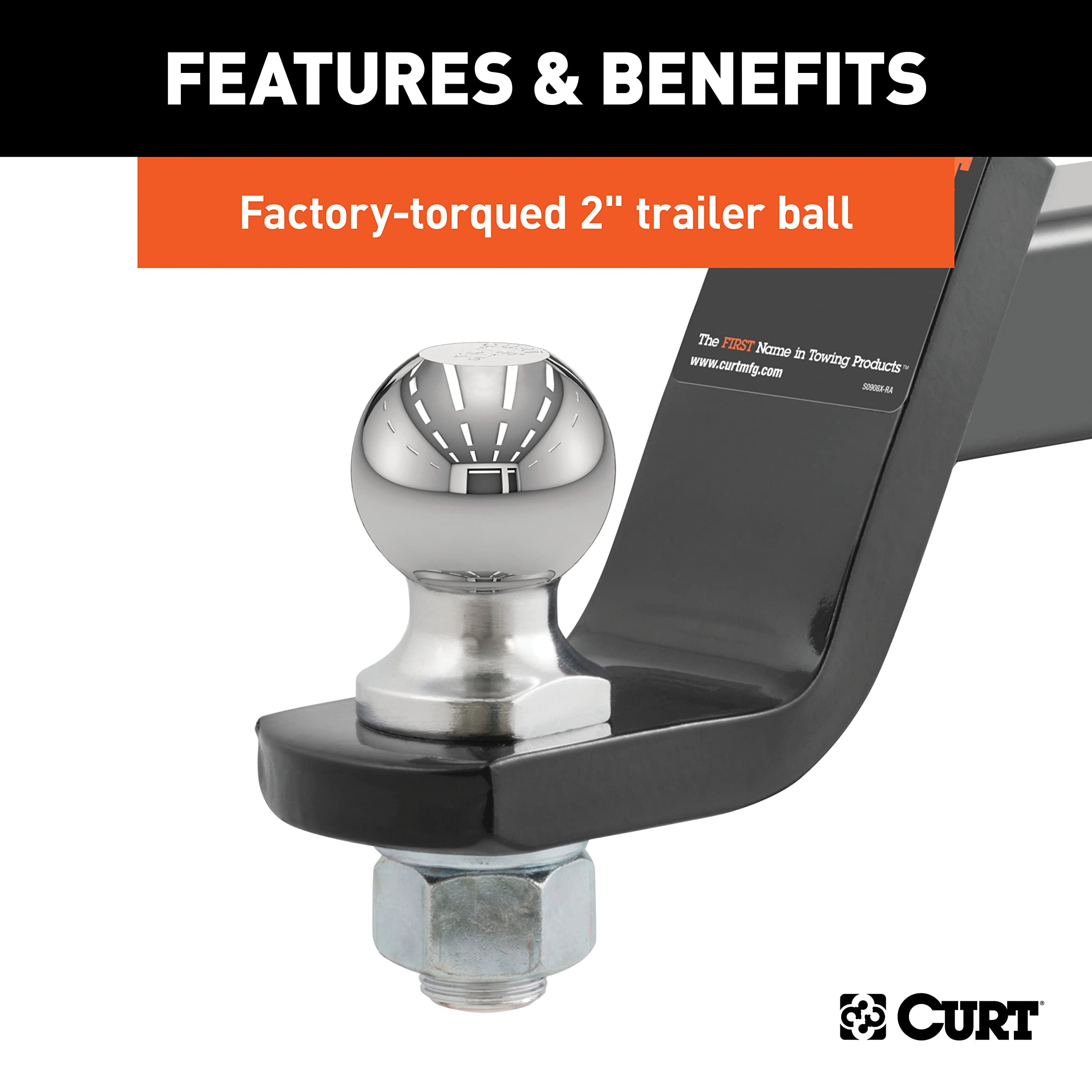CURT 45056 next to ruler illustrating compact dimensions for easy storage and fit