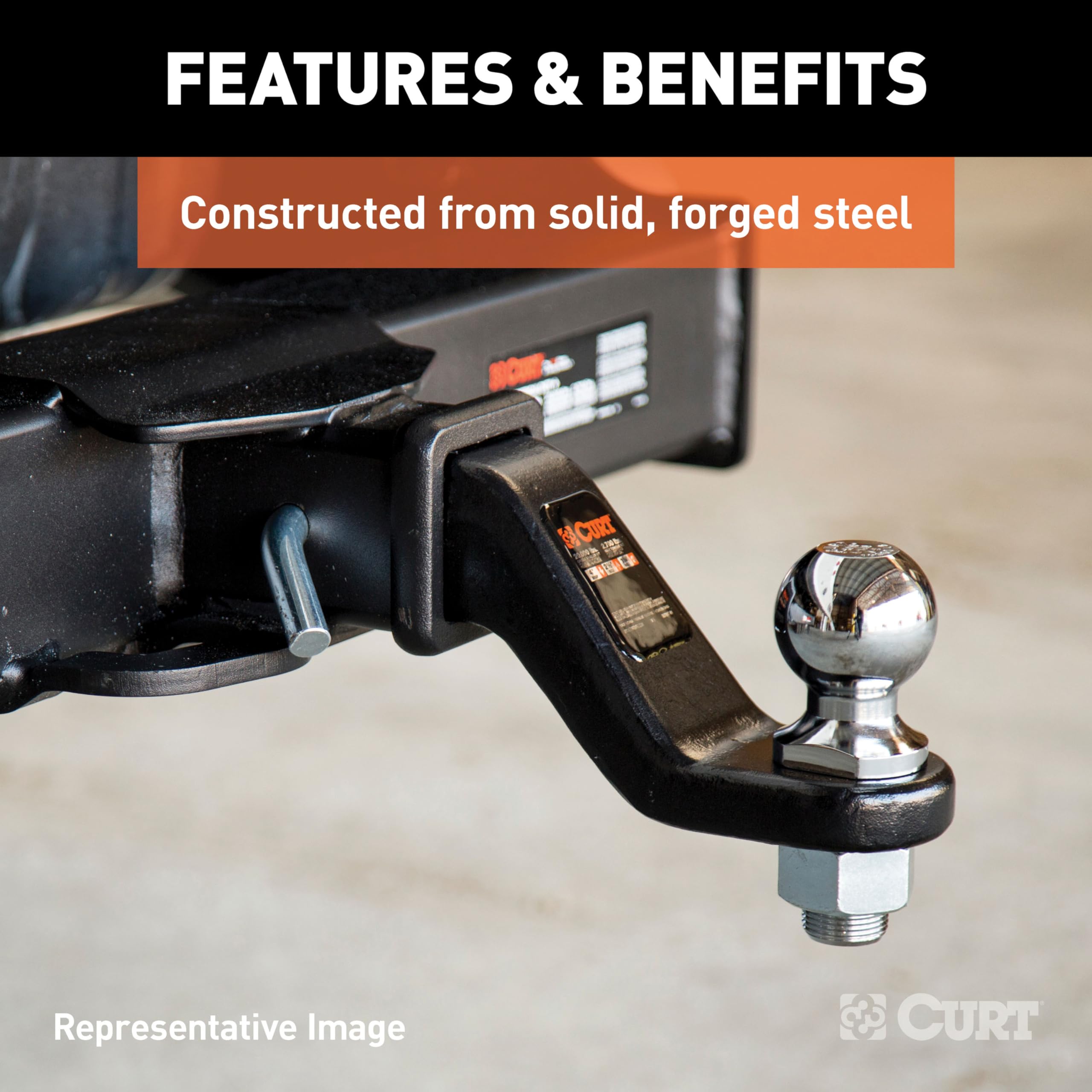 CURT mounted on truck receiver showing quick installation and ready use