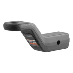 CURT side profile highlighting drop, rise, and overall length for fitment clarity