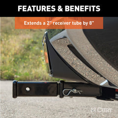 CURT installed on vehicle with bike rack to prevent bumper contact