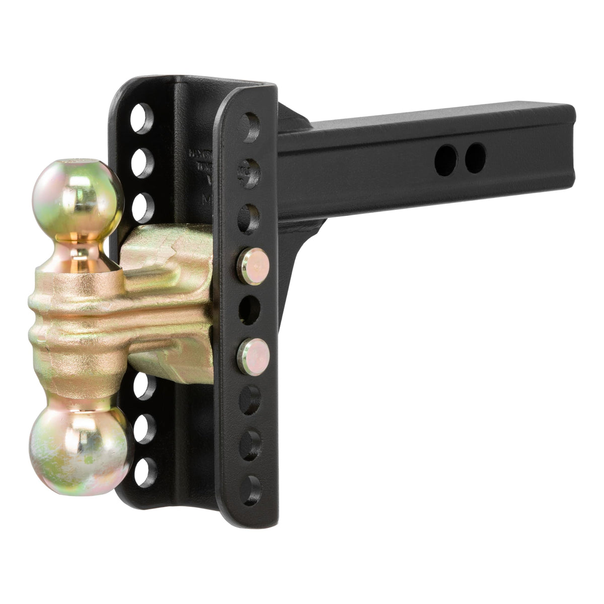 CURT 45900 front view showing dual balls and channel, durable towing solution
