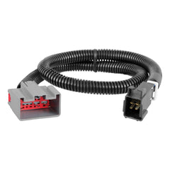 CURT front connector showing vehicle plug for fast plug-and-play installation