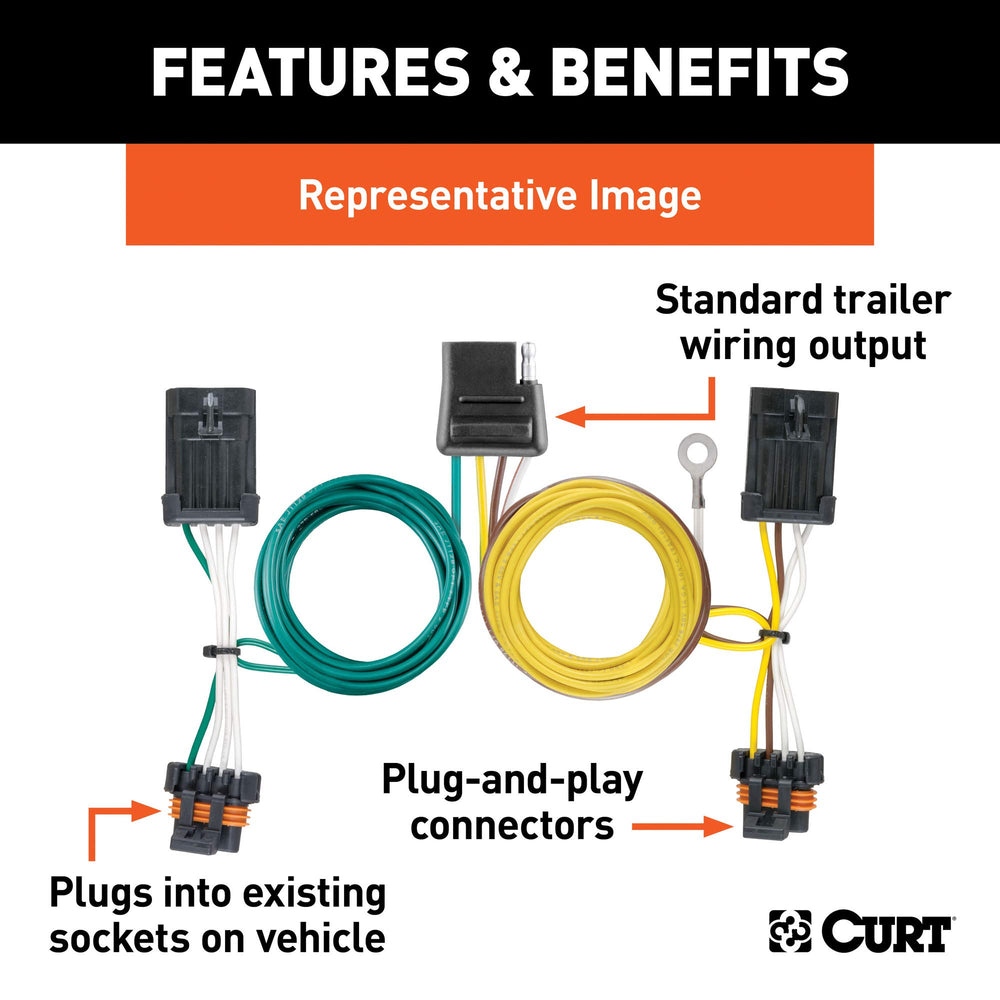 CURT taillight plug connection detail demonstrating OEM compatibility