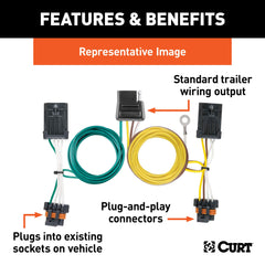 CURT taillight plug connection detail demonstrating OEM compatibility
