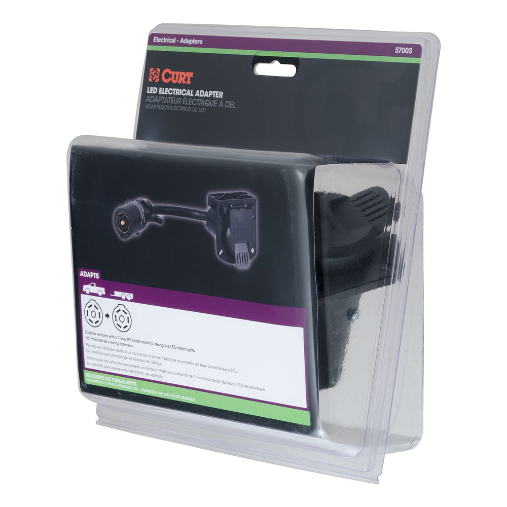 CURT 57003 spring-loaded protective cover and label for connection protection