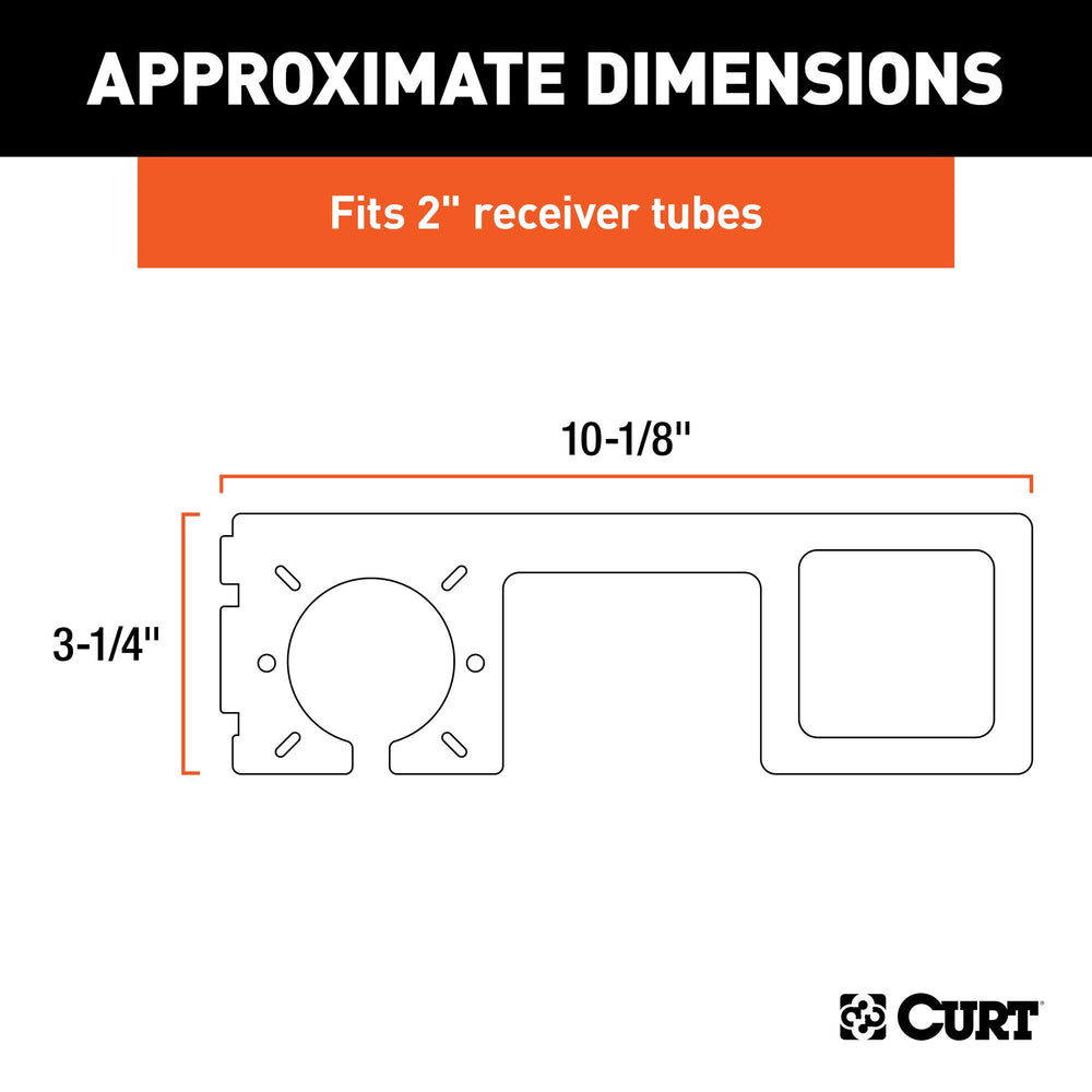CURT 58000 notched side profile displaying easy hitch pin access and convenient positioning