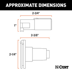 CURT 58092 close-up of concealed terminals for corrosion resistance benefit