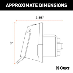 CURT 58170 close-up of spring-loaded dust cover protecting contacts