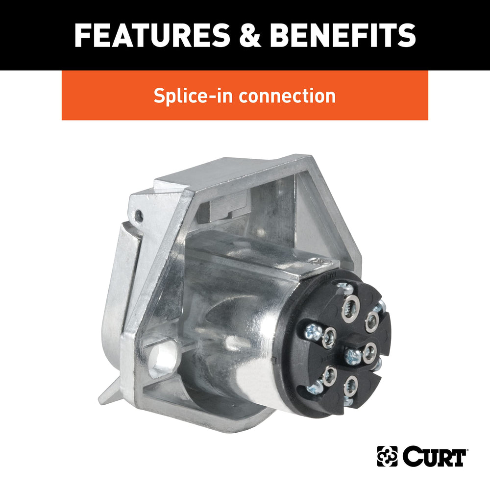 CURT 58170 connected to trailer plug demonstrating reliable power transfer