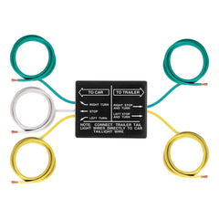 CURT 58240 installed inside vehicle trunk mounted securely, keeps wiring protected and improves towing safety