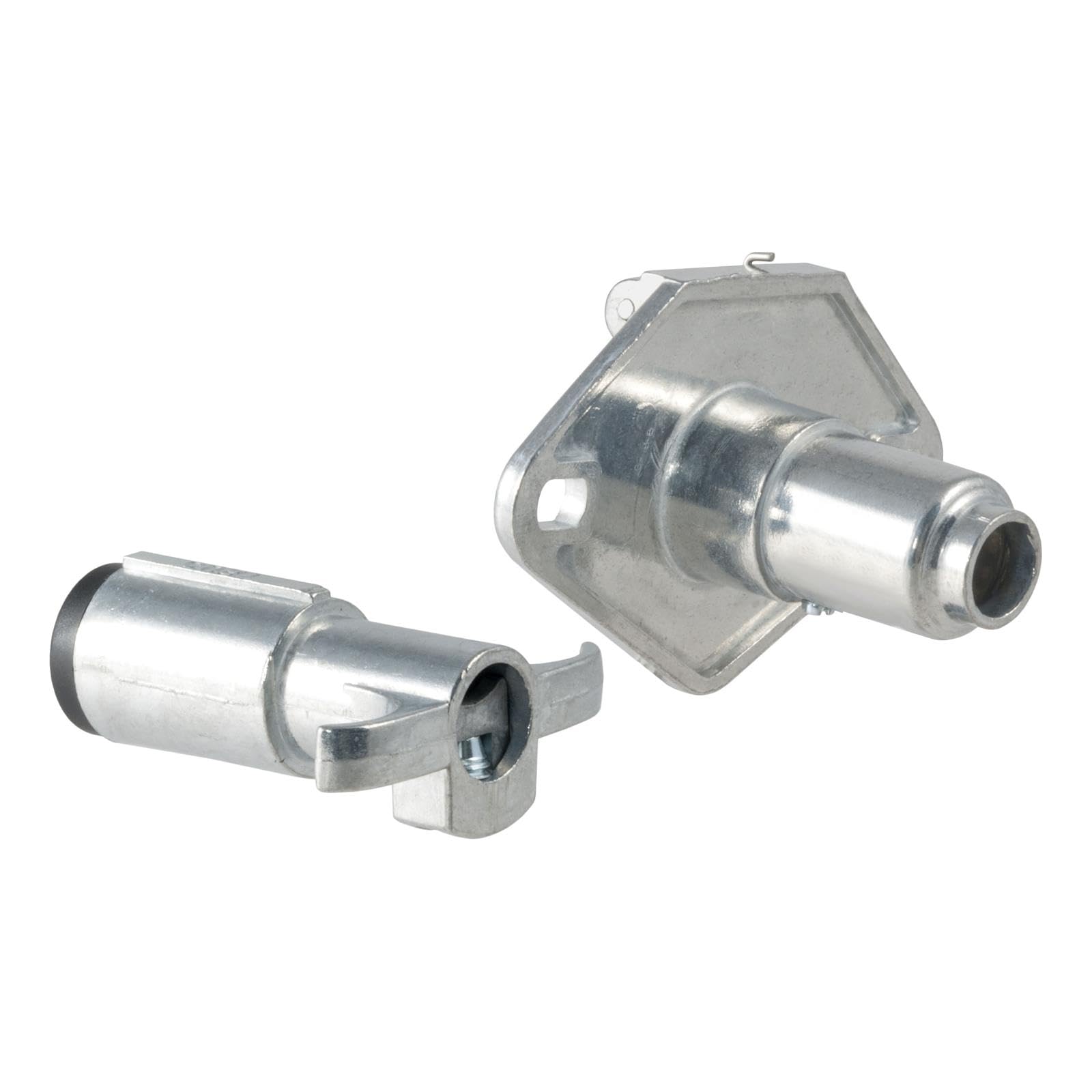 CURT 58671 front view plug and socket showing complete kit and secure connection benefit