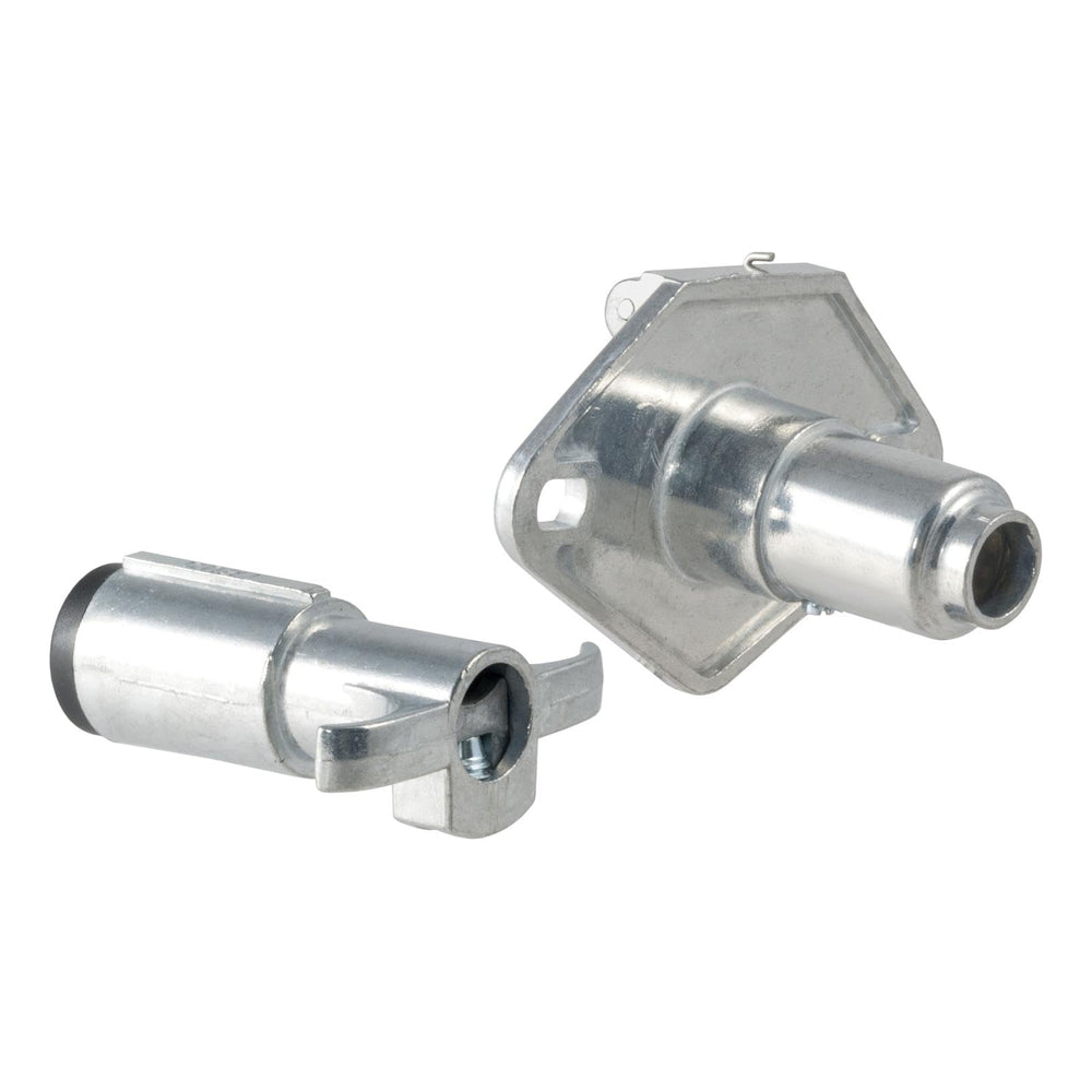 CURT 58671 front view plug and socket showing complete kit and secure connection benefit